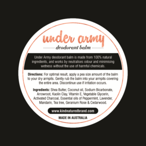 Sticker label design for - Under Army Deodorant Balm | Packaging Design by Akshar Shailesh