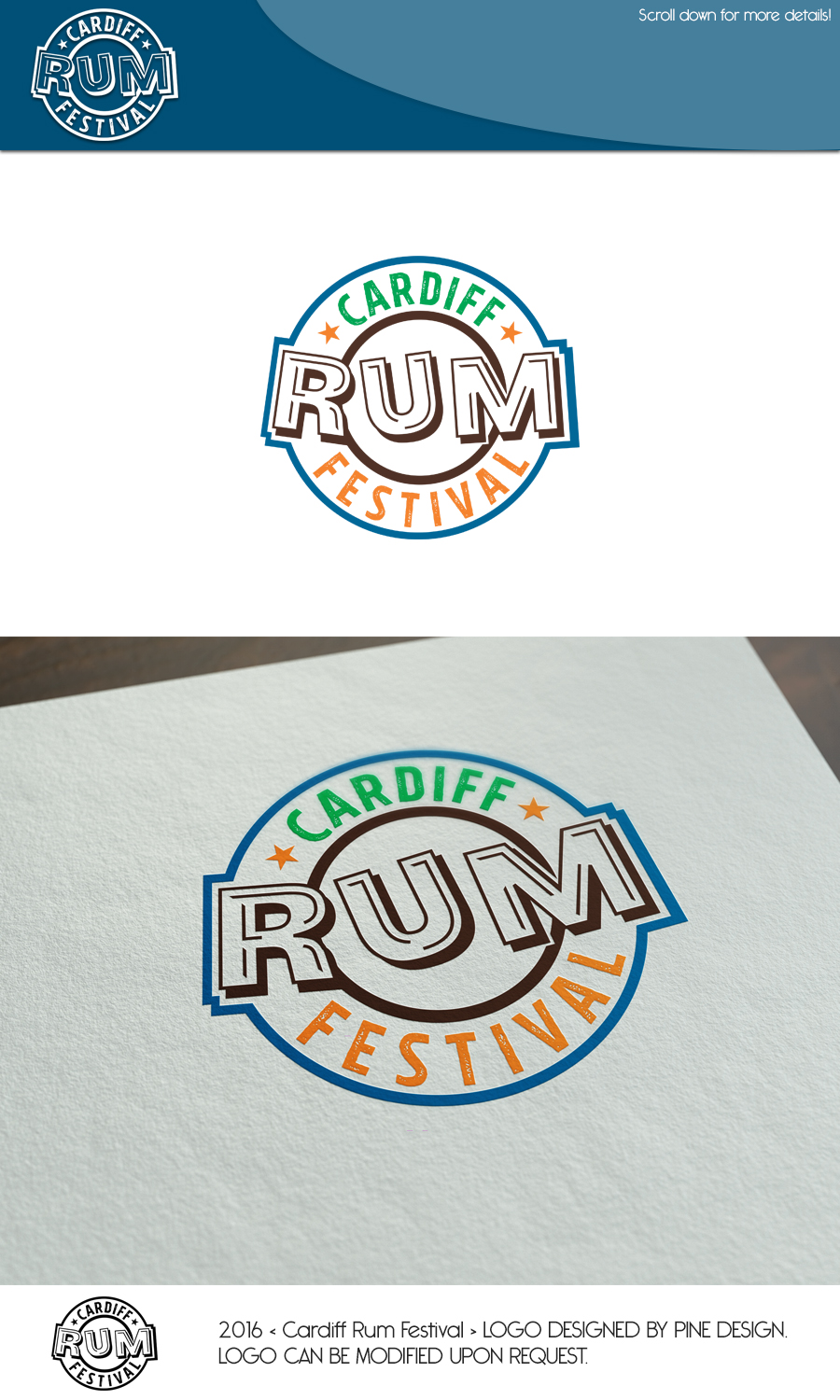 Logo Design by pine design for Cardiff Rum Festival | Design #11613152