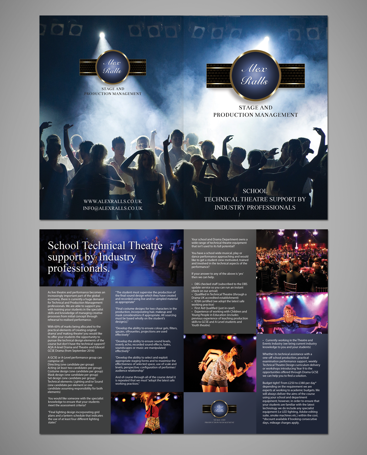 Brochure Design by Victor_pro for Alex Ralls Stage and Production Management | Design #10632826