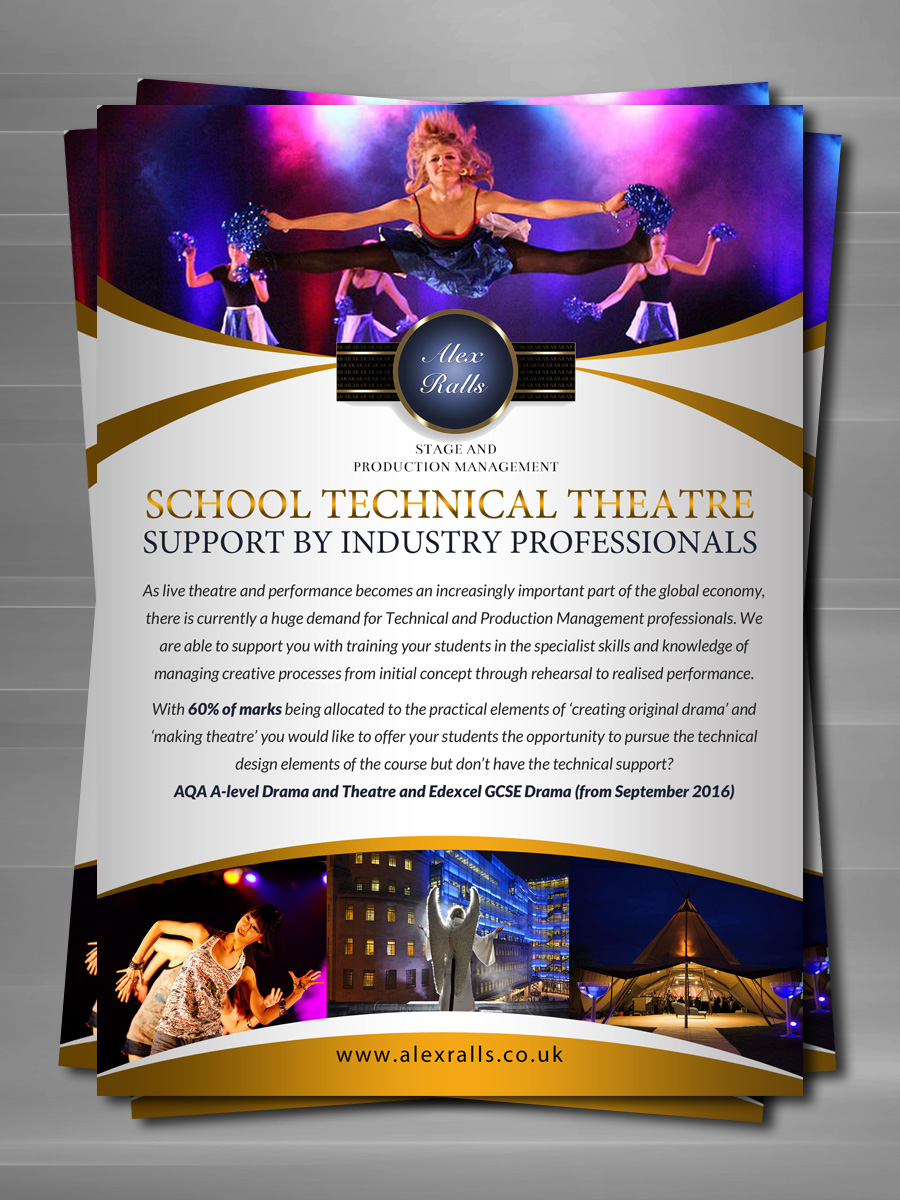 Broschüren-Design von creative.bugs für Alex Ralls Stage and Production Management | Design #10626450