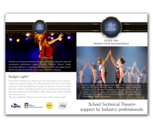 Brochure Design by Sandaru for Alex Ralls Stage and Production Management | Design: #10618151