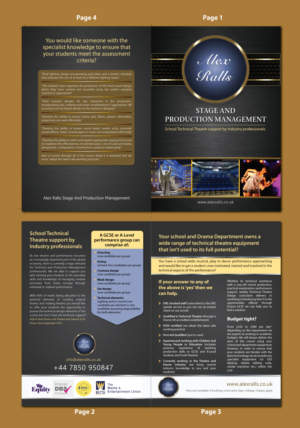 Brochure Design by meet007 for Alex Ralls Stage and Production Management | Design: #10642655