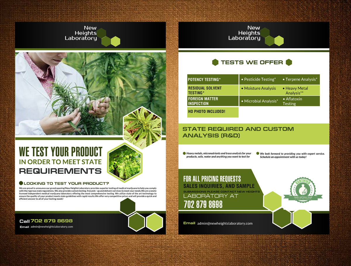 Brochure Design by creative.bugs for New Heights laboratory | Design #10669971