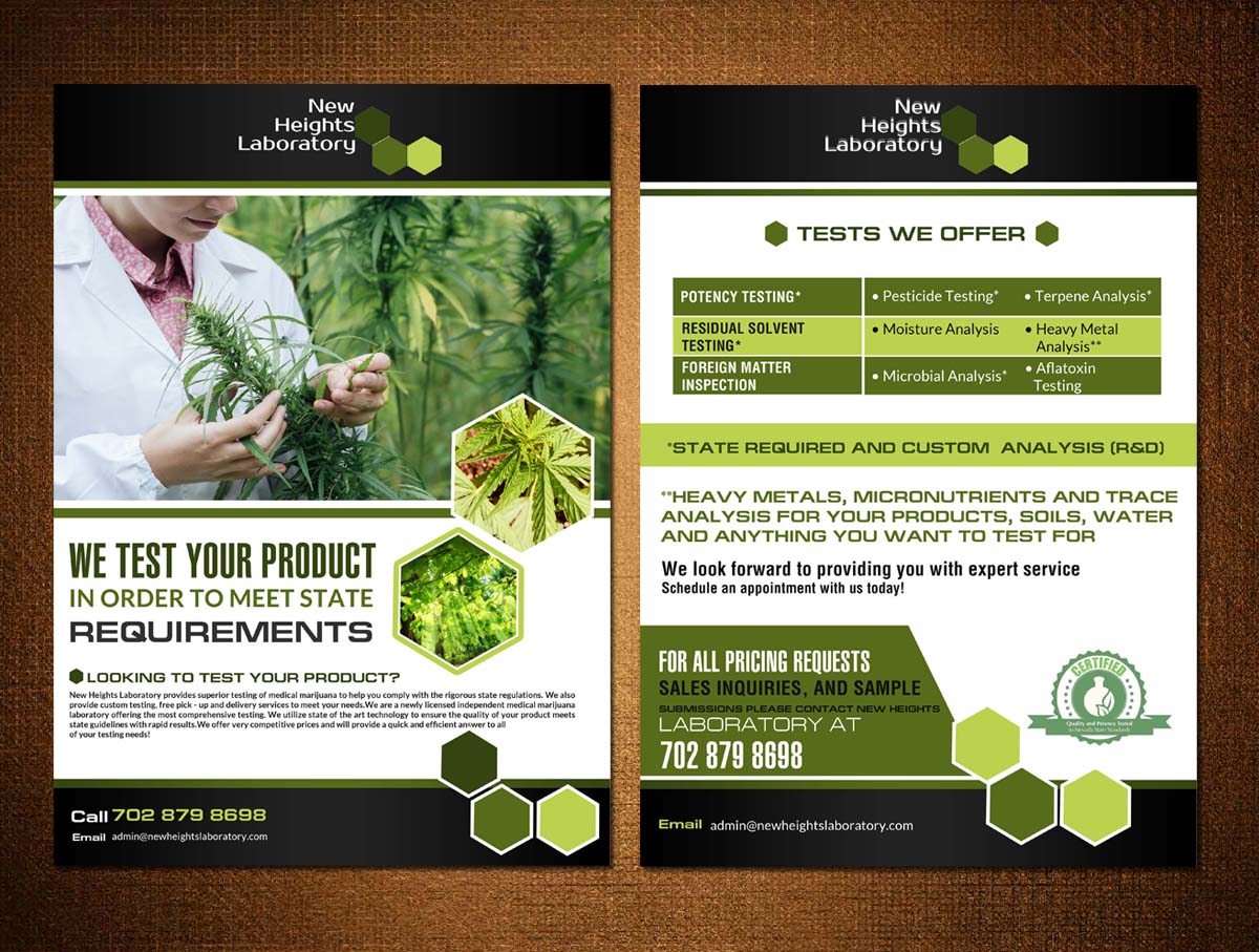 Brochure Design by creative.bugs for New Heights laboratory | Design #10715821