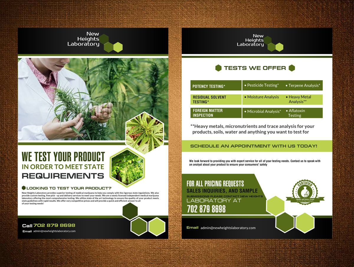 Brochure Design by creative.bugs for New Heights laboratory | Design #10727758