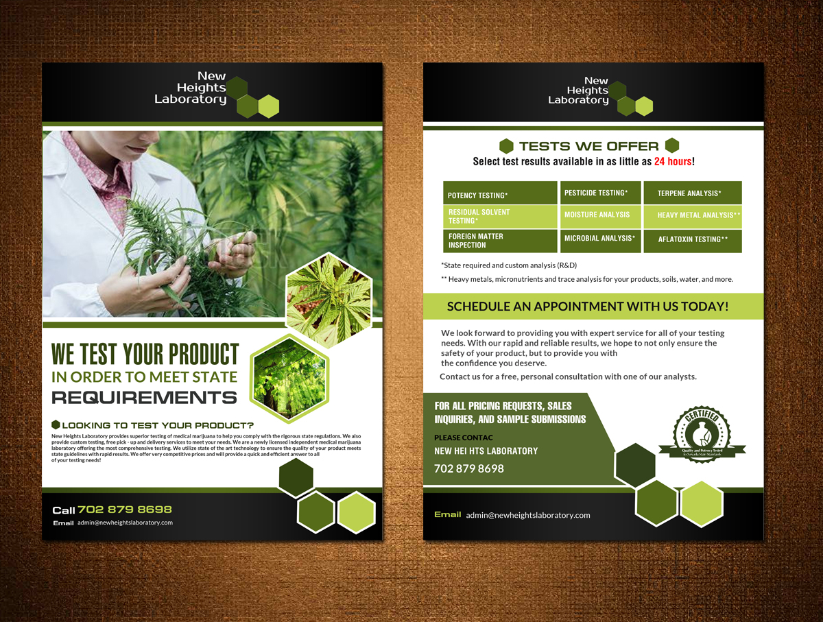 Brochure Design by creative.bugs for New Heights laboratory | Design #10738863