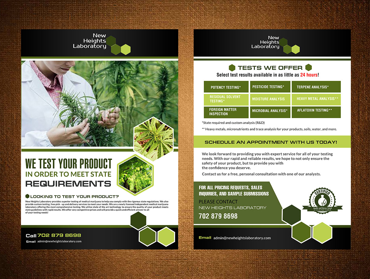 Brochure Design by creative.bugs for New Heights laboratory | Design #10762777