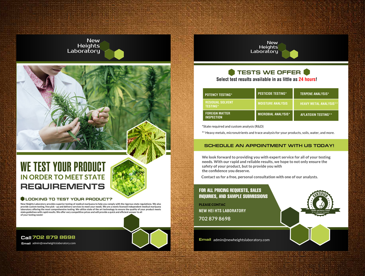 Brochure Design by creative.bugs for New Heights laboratory | Design #10846125
