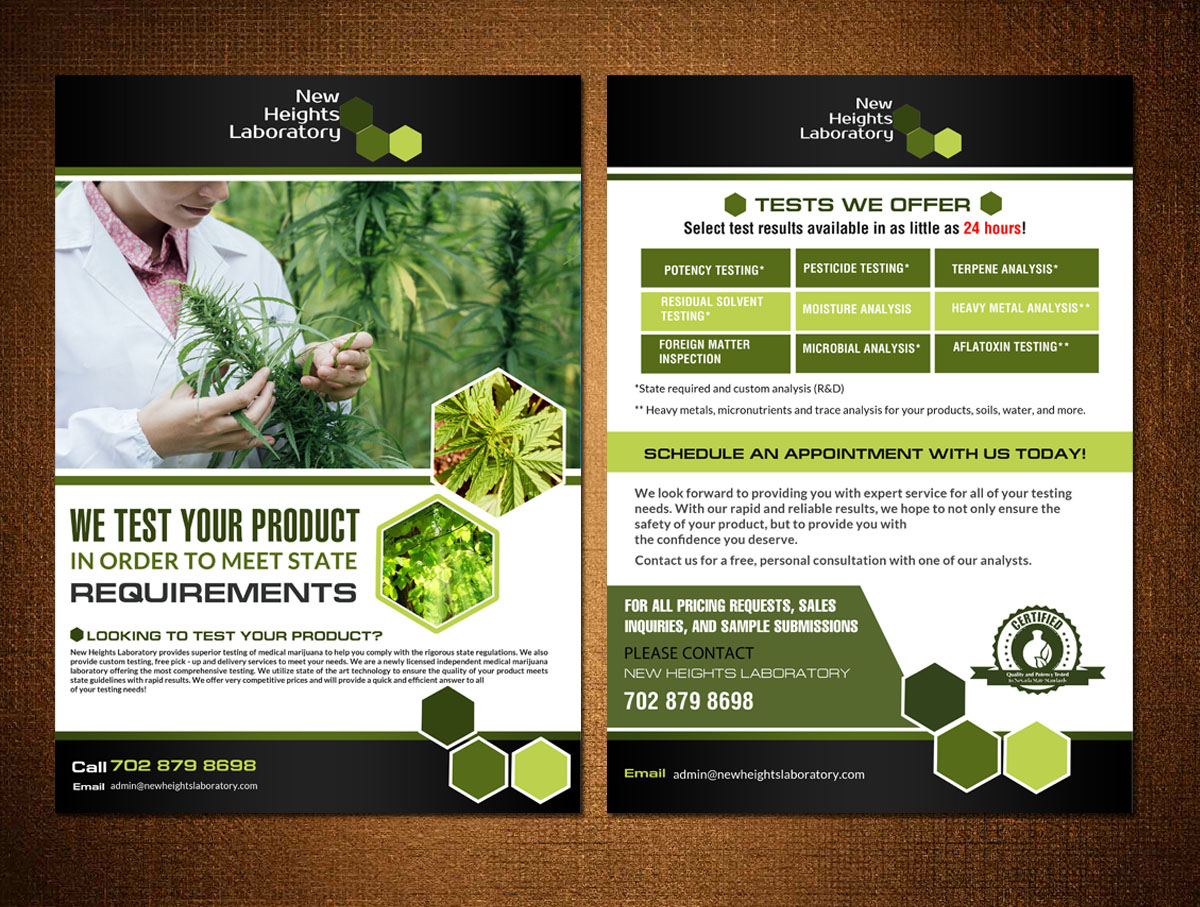 Brochure Design by creative.bugs for New Heights laboratory | Design #10881695
