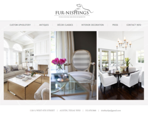 I would like my to logo to have the simple text: FUR-NISHINGS & an option to add/remove my tagline: stylish and functional home decor for pampered pets | Business Card Design by SL Designer