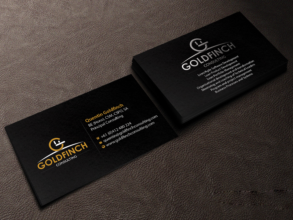 Business Card Design by Creations Box 2015 for Goldfinch Consulting Pty Ltd | Design #10632067