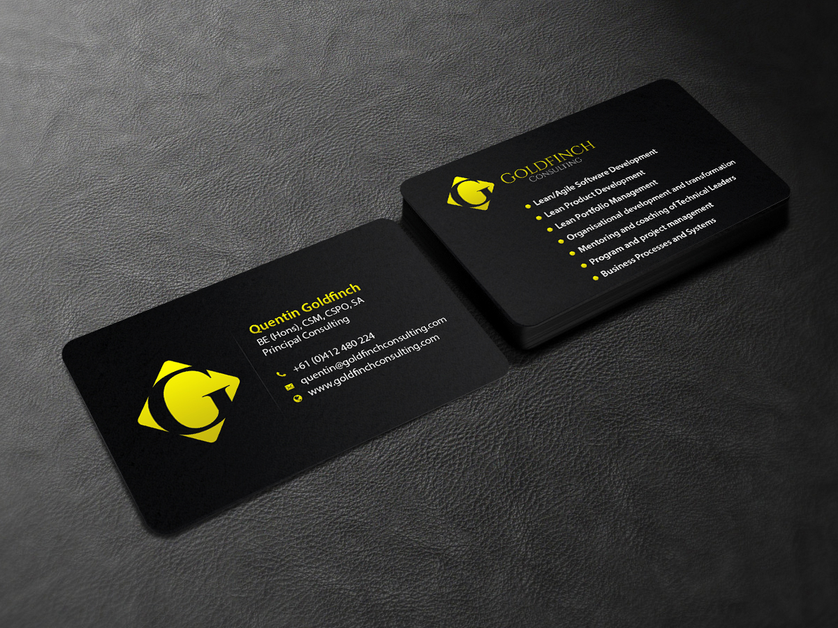 Business Card Design by Creations Box 2015 for Goldfinch Consulting Pty Ltd | Design #10632089