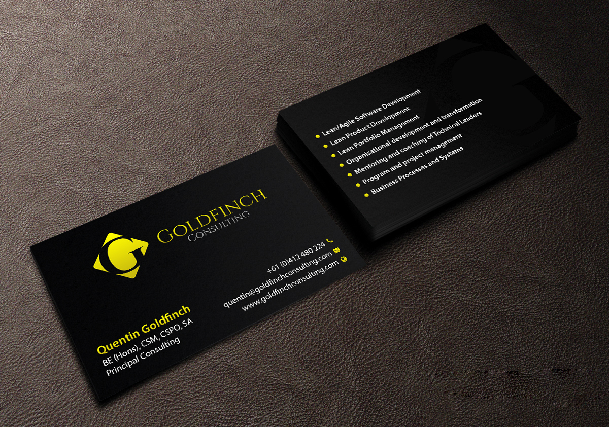 Business Card Design by Creations Box 2015 for Goldfinch Consulting Pty Ltd | Design #10632090