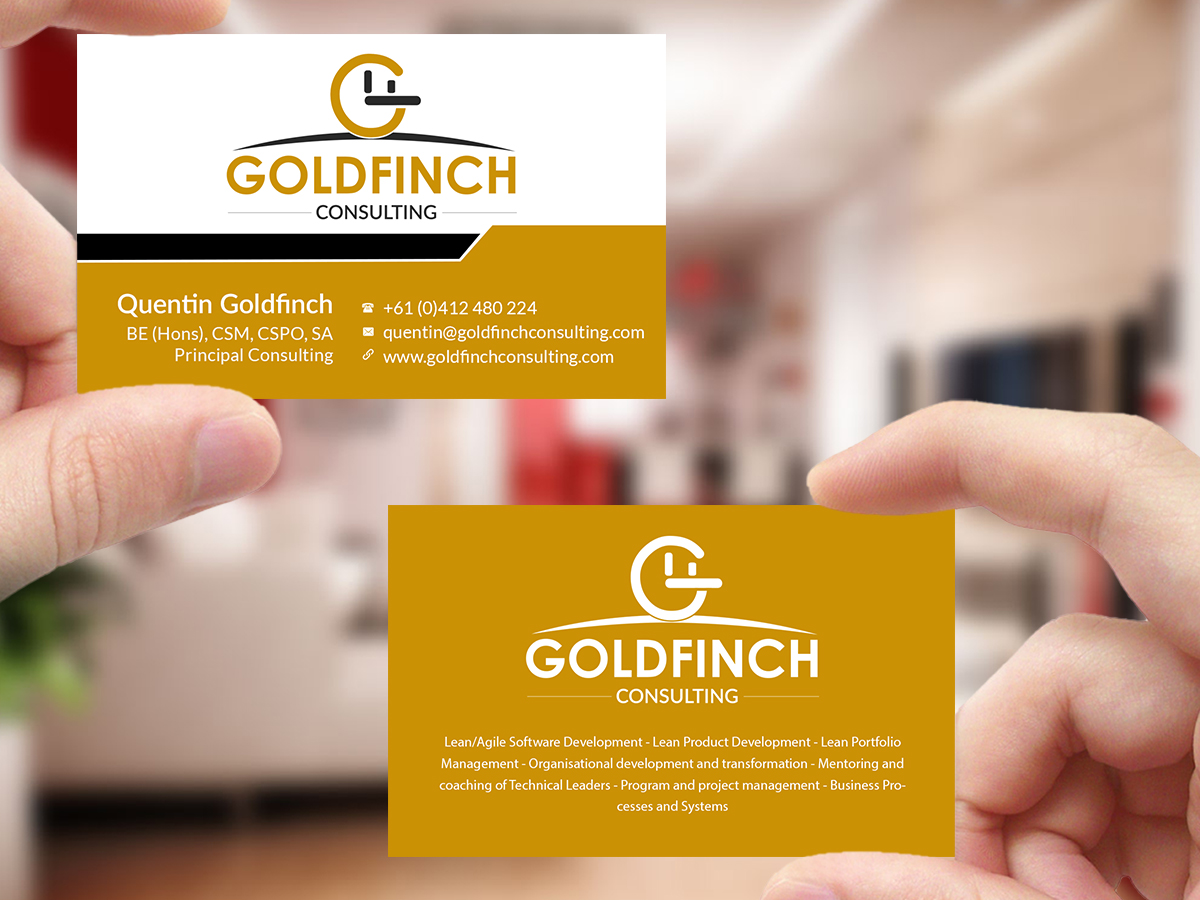 Business Card Design by Creations Box 2015 for Goldfinch Consulting Pty Ltd | Design #10632095