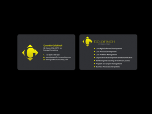 Business Card Design by Creations Box 2015 for Goldfinch Consulting Pty Ltd | Design: #10632100