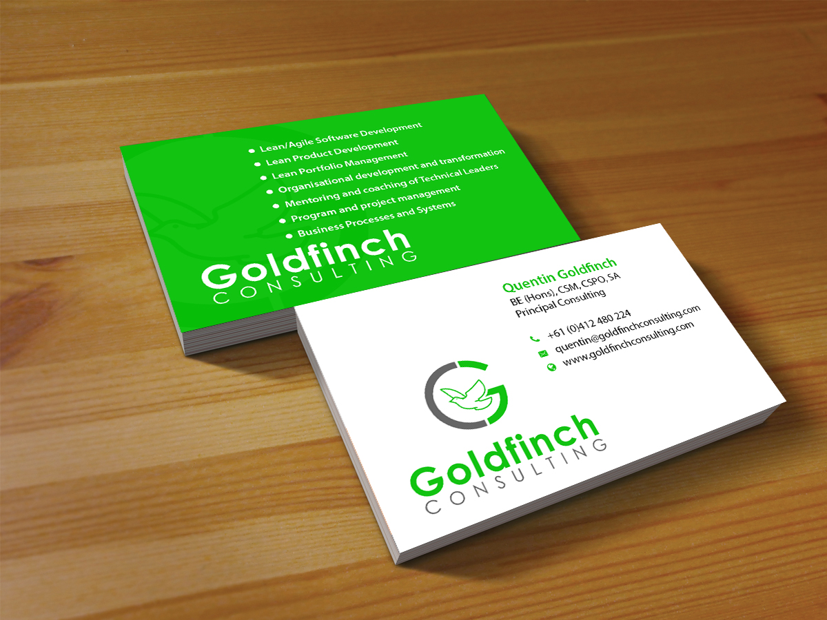 Business Card Design by Creations Box 2015 for Goldfinch Consulting Pty Ltd | Design #10632101