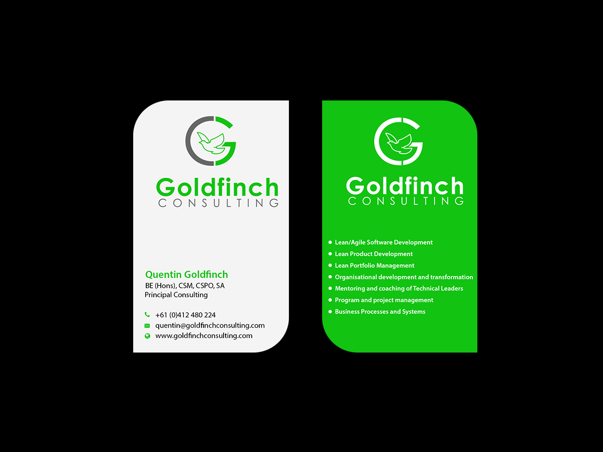 Business Card Design by Creations Box 2015 for Goldfinch Consulting Pty Ltd | Design #10632107