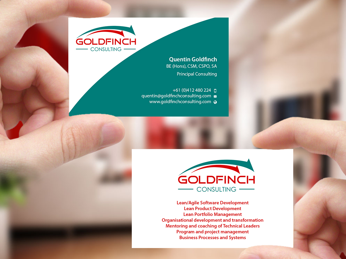 Business Card Design by Creations Box 2015 for Goldfinch Consulting Pty Ltd | Design #10632120