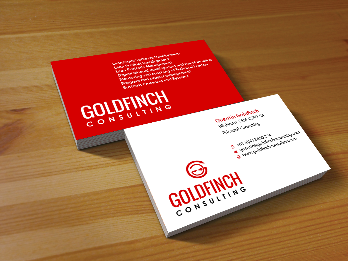 Business Card Design by Creations Box 2015 for Goldfinch Consulting Pty Ltd | Design #10632121