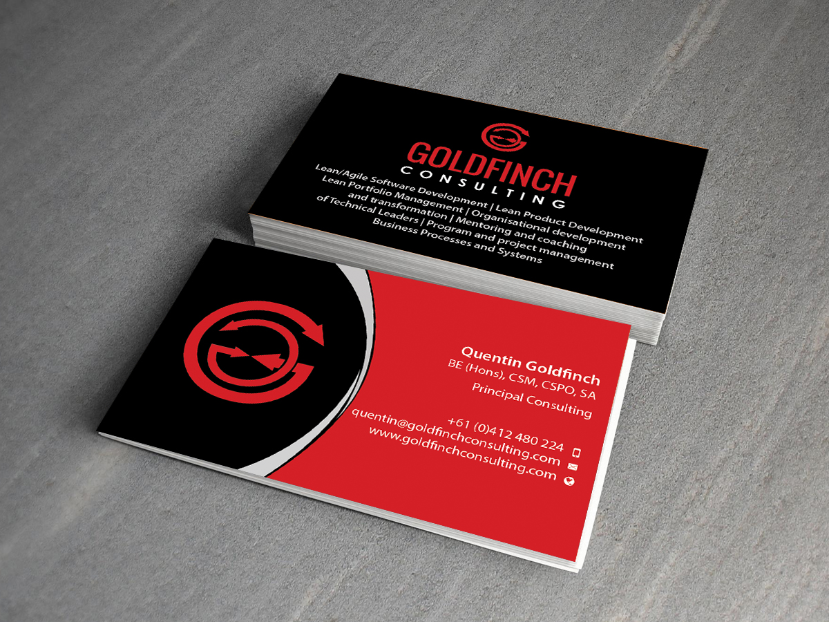 Business Card Design by Creations Box 2015 for Goldfinch Consulting Pty Ltd | Design #10632127