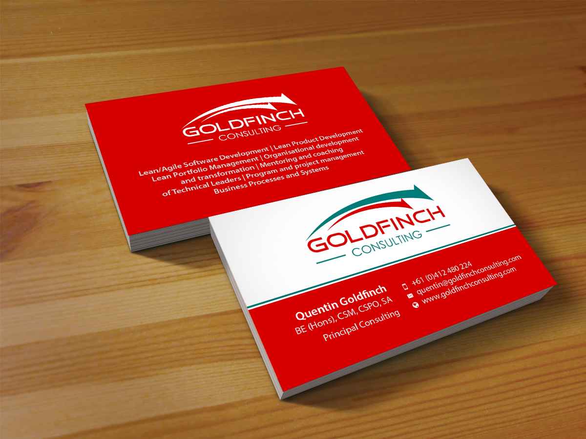 Business Card Design by Creations Box 2015 for Goldfinch Consulting Pty Ltd | Design #10632132