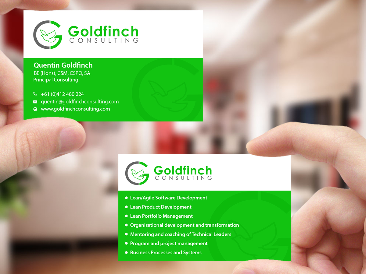 Business Card Design by Creations Box 2015 for Goldfinch Consulting Pty Ltd | Design #10632233