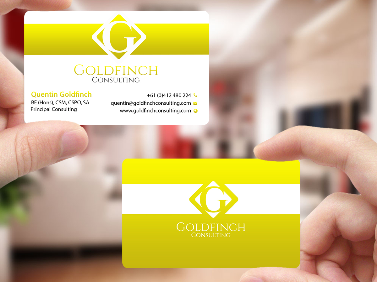 Business Card Design by Creations Box 2015 for Goldfinch Consulting Pty Ltd | Design #10632235
