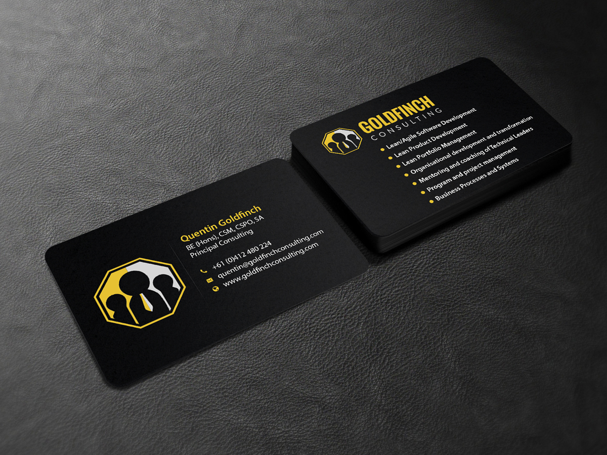 Business Card Design by Creations Box 2015 for Goldfinch Consulting Pty Ltd | Design #10654692