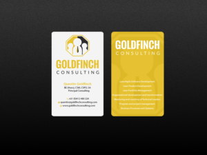 Design de Carte de Visite par Creations Box 2015 pour Goldfinch Consulting Pty Ltd | Design : #10654693
