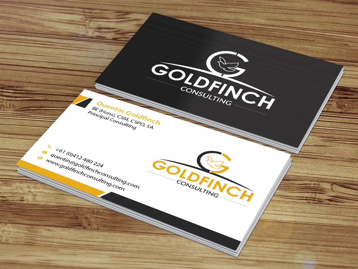 Business Card Design by Creations Box 2015 for Goldfinch Consulting Pty Ltd | Design #10654696