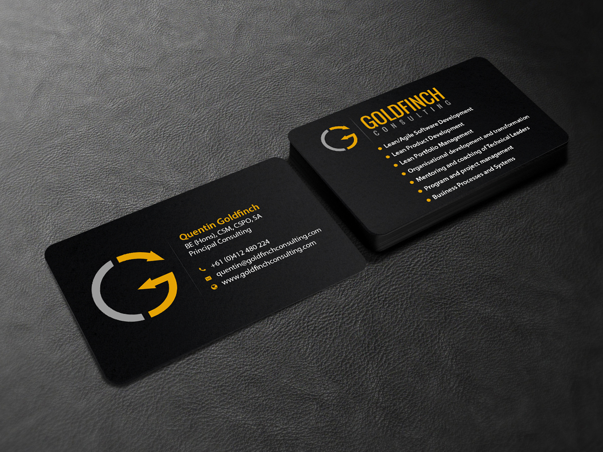 Visitenkarten-Design von Creations Box 2015 für Goldfinch Consulting Pty Ltd | Design #10654697
