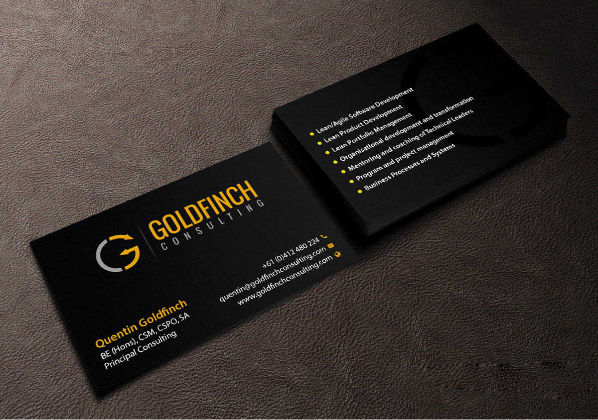 Business Card Design by Creations Box 2015 for Goldfinch Consulting Pty Ltd | Design #10654698