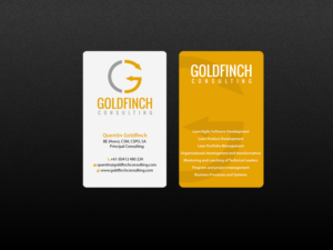 Business Card Design by Creations Box 2015 for Goldfinch Consulting Pty Ltd | Design: #10654699