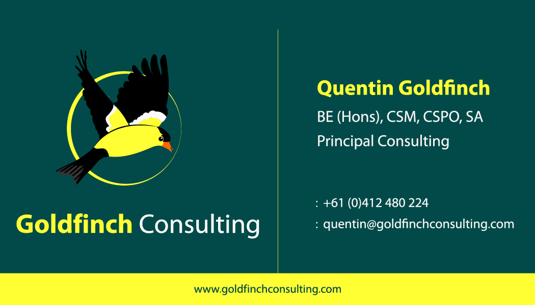 Business Card Design by Karan :) for Goldfinch Consulting Pty Ltd | Design #10617130