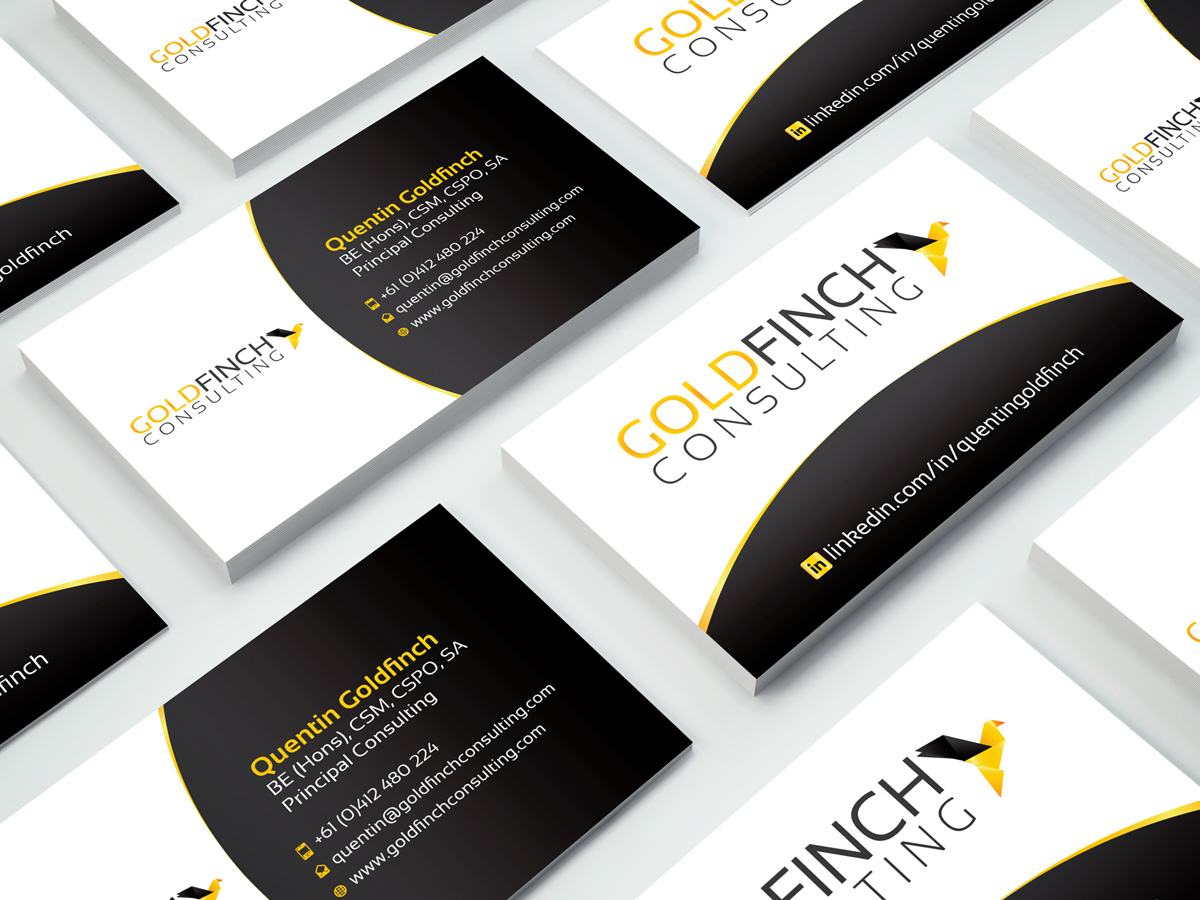 Business Card Design by graphicdesignrobots for Goldfinch Consulting Pty Ltd | Design #10632935