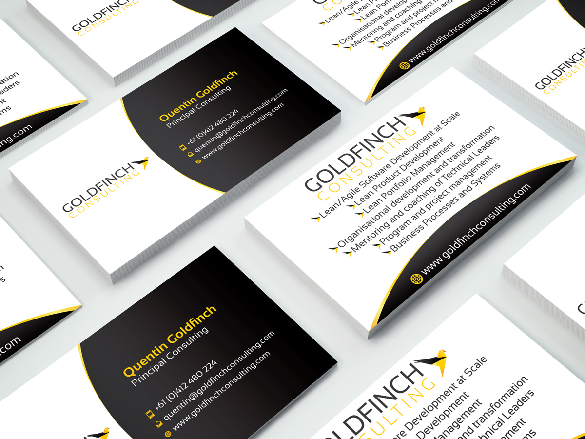 Business Card Design by graphicdesignrobots for Goldfinch Consulting Pty Ltd | Design #10639138