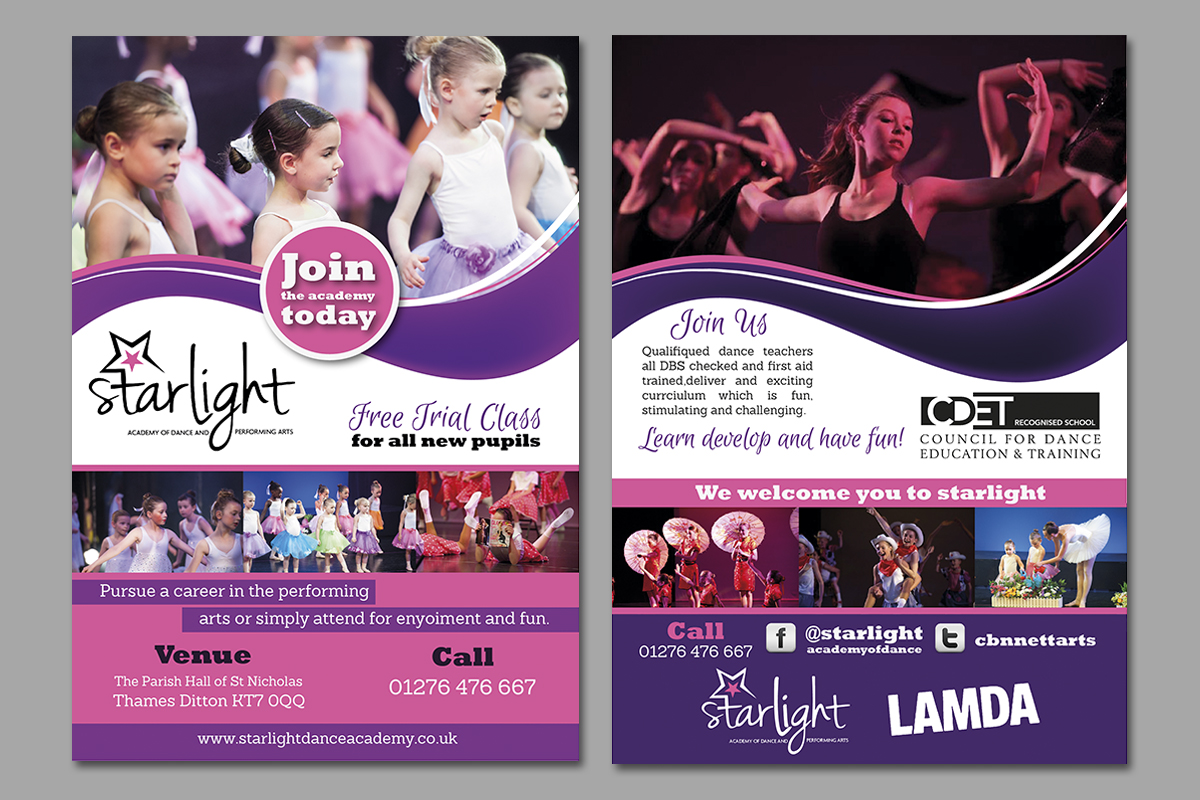 Flyer Design by karixen for Starlight Dance Academy | Design #10652899