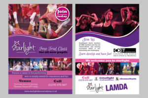 Flyer Design by karixen for Starlight Dance Academy | Design #10698246