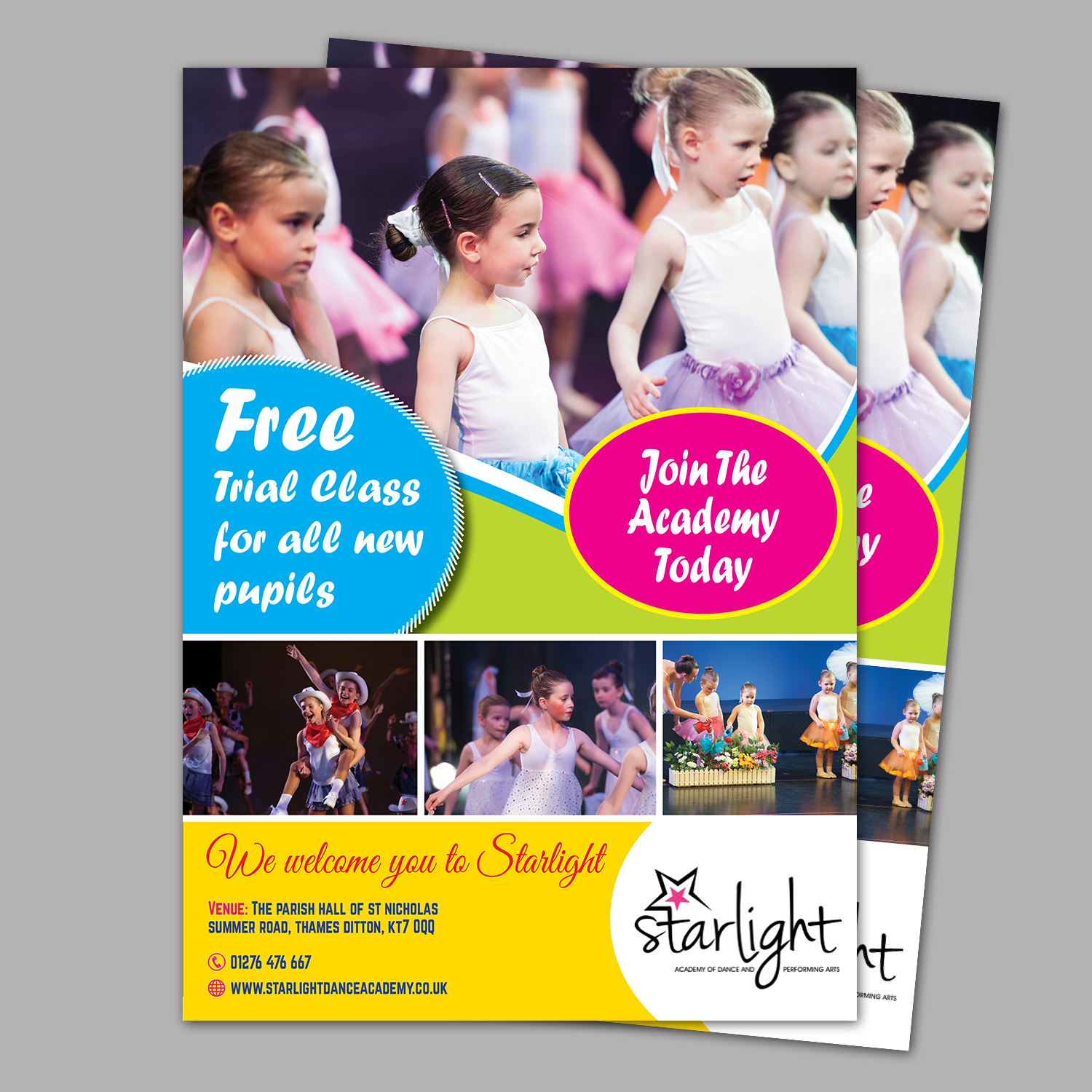 Diseño de Flyer por Awash para Starlight Dance Academy | Diseño #10630394