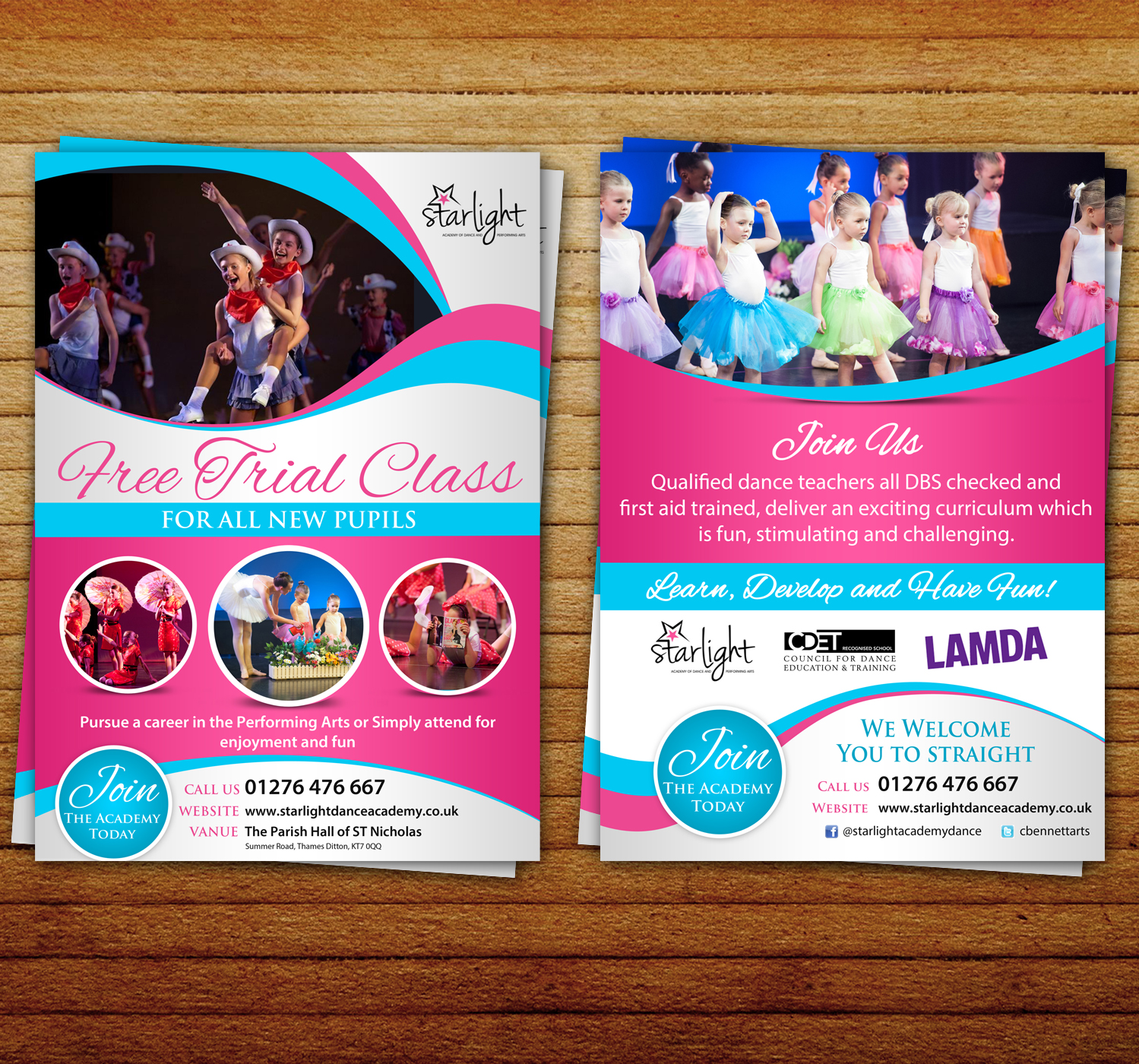 Design de Flyer par aspiremedia pour Starlight Dance Academy | Design #10632145