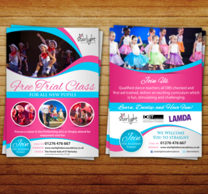 Design de Flyer par aspiremedia pour Starlight Dance Academy | Design : #10632145