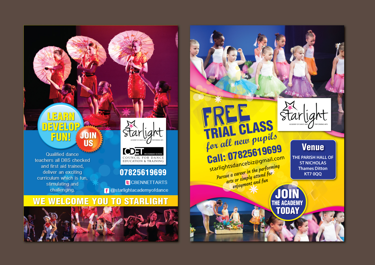 Flyer Design by meet007 for Starlight Dance Academy | Design #10680908