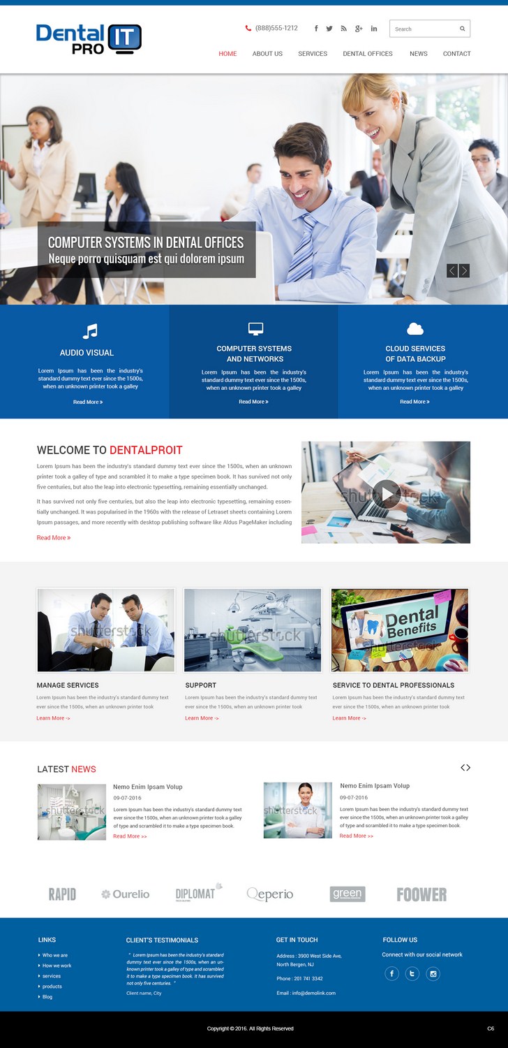 Web Design by pb for DentalPro IT Inc. | Design #10641888