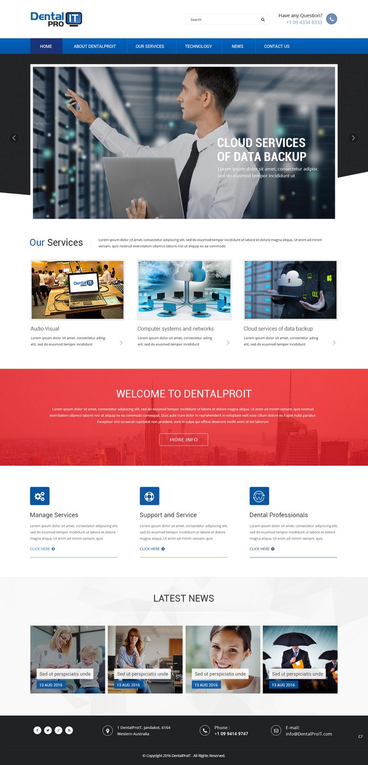 Web Design par pb pour DentalPro IT Inc. | Design #10641890