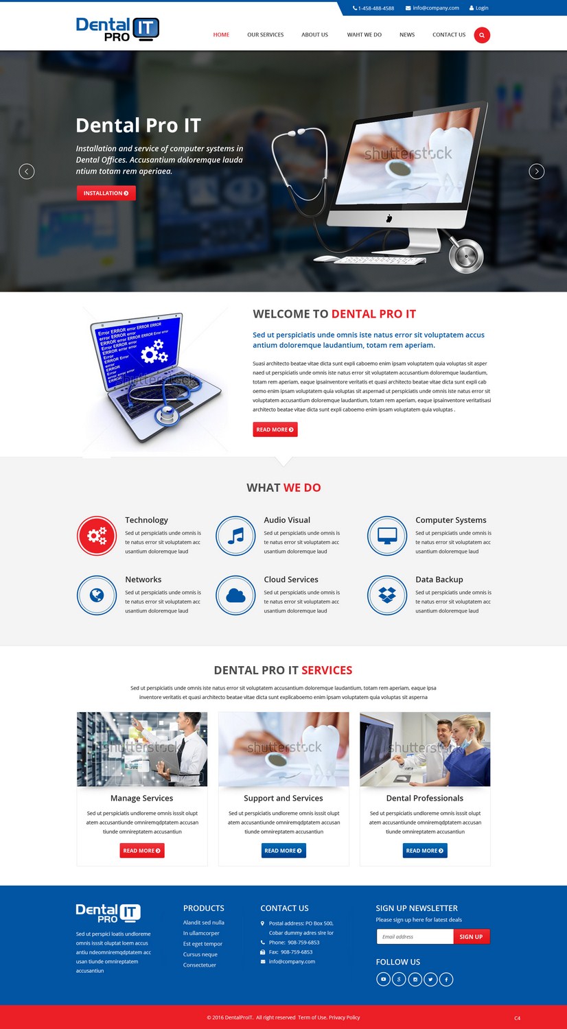 Web Design by pb for DentalPro IT Inc. | Design #10641893