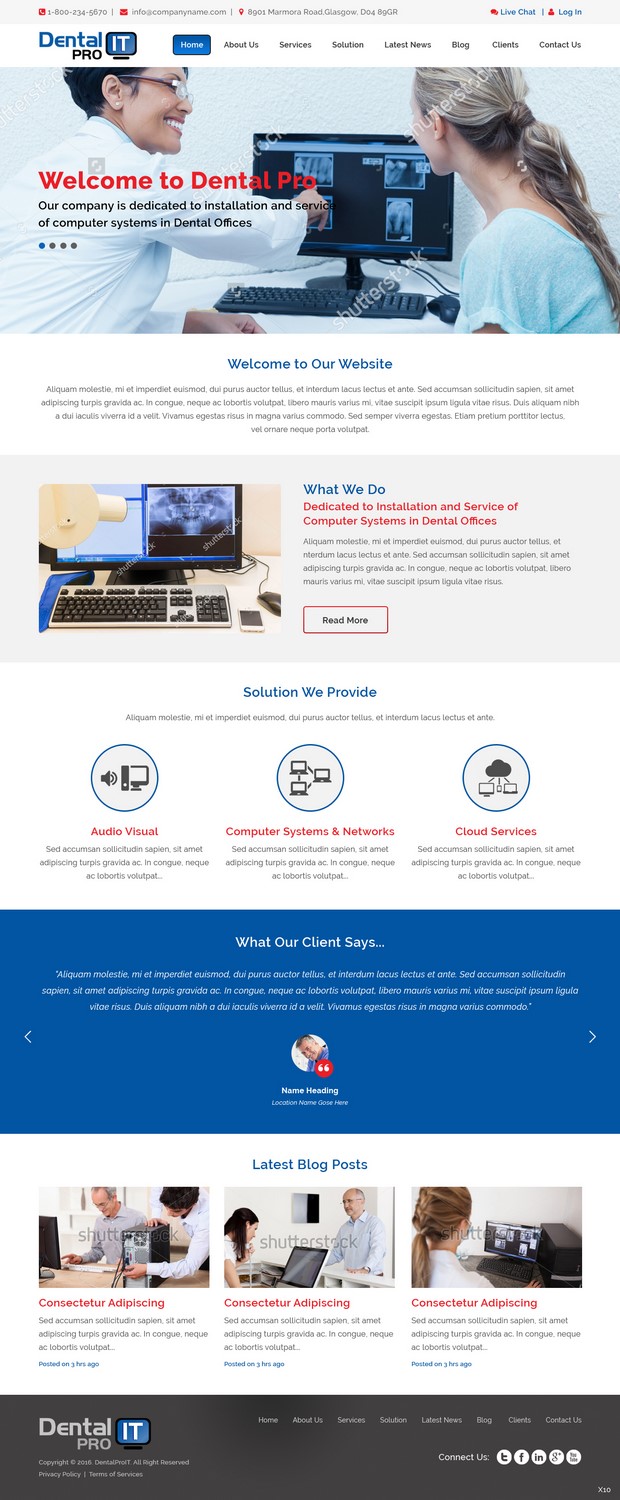 Web Design by pb for DentalPro IT Inc. | Design #10643225