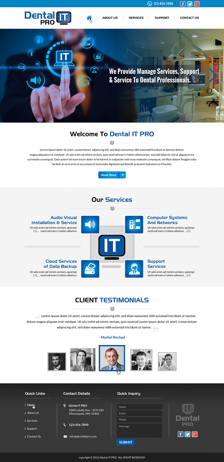 Web-Design von Sbss für DentalPro IT Inc. | Design: #10666238