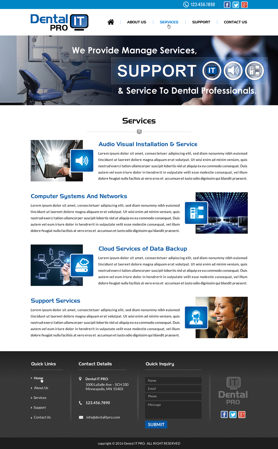 Web Design by Sbss for DentalPro IT Inc. | Design #11025259