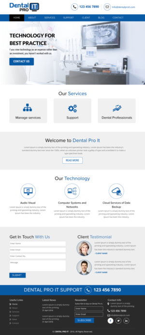 Web Design by rightway for DentalPro IT Inc. | Design: #10666349