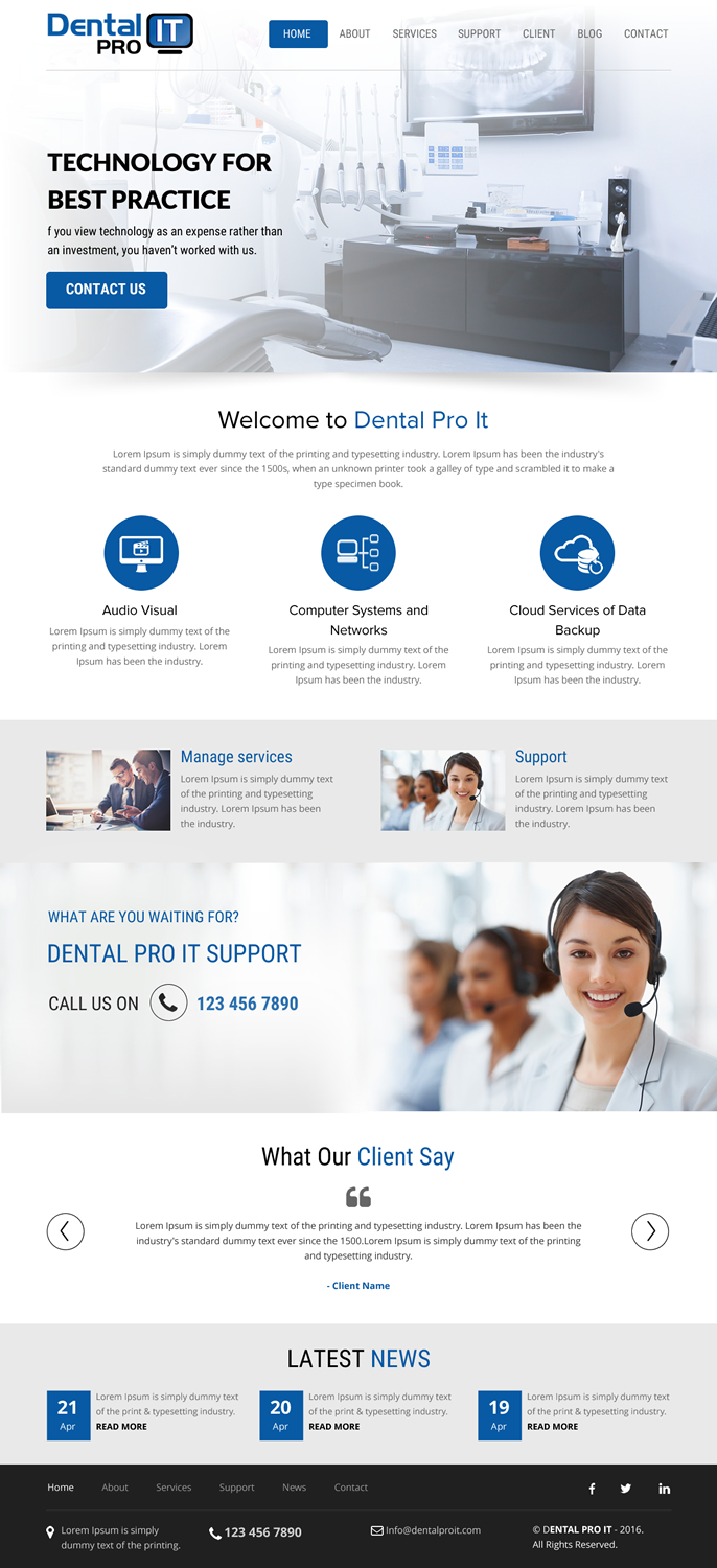 Web Design by rightway for DentalPro IT Inc. | Design #10666410